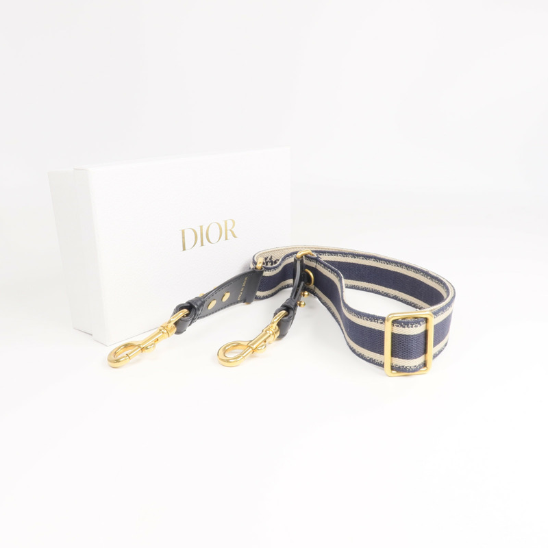 Dior 帆布Strap金扣肩背帶-9