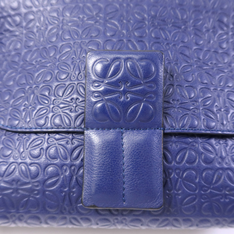 LOEWE 牛皮皮革Avenue Anagram金扣鏈帶肩背袋-5