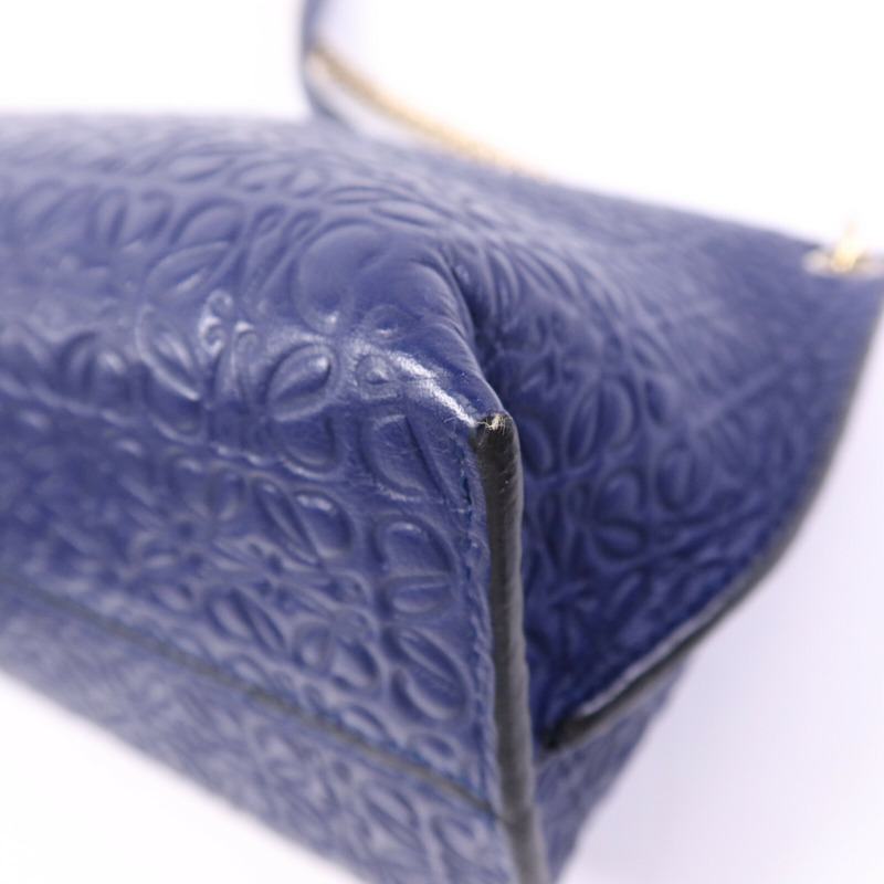 LOEWE 牛皮皮革Avenue Anagram金扣鏈帶肩背袋-10