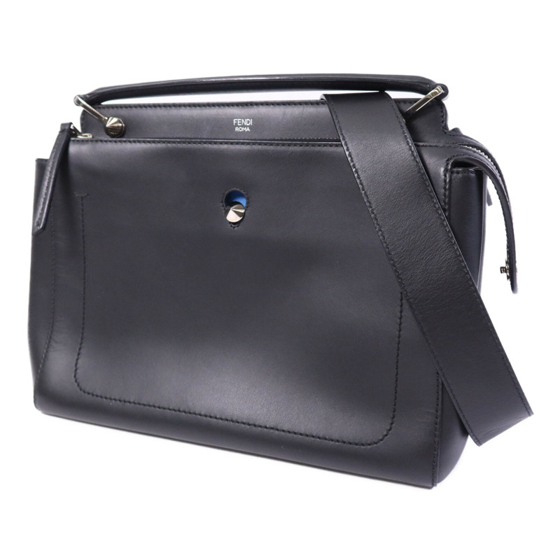 FENDI 牛皮皮革Dotcom銀扣手挽肩背兩用袋-2