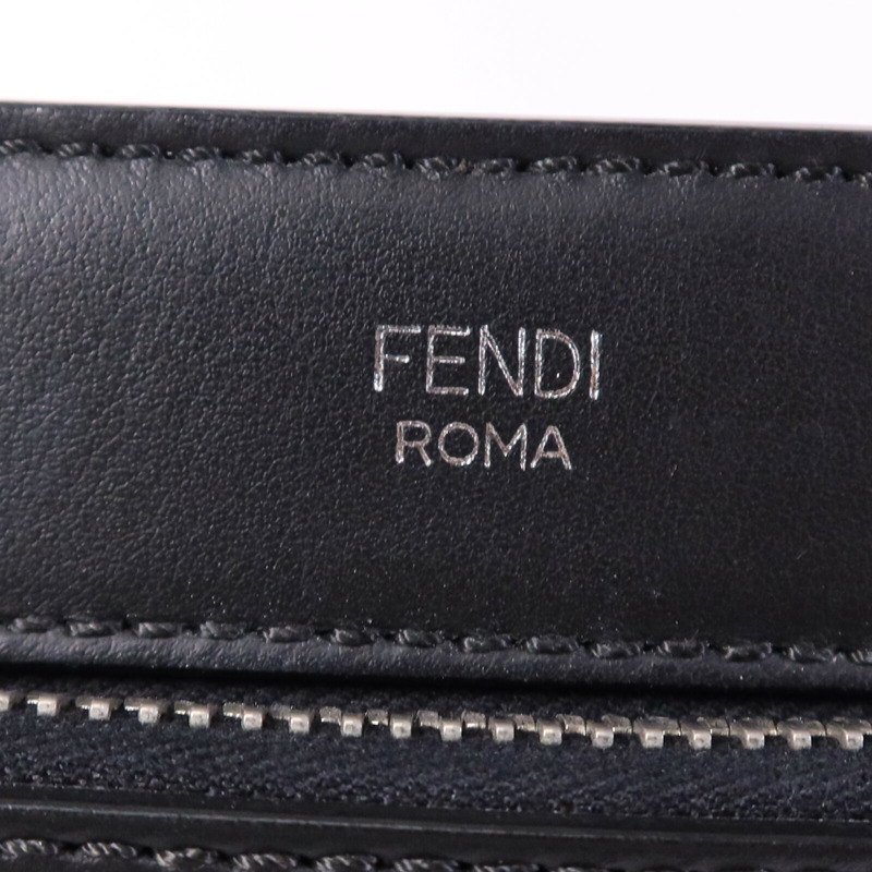 FENDI 牛皮皮革Dotcom銀扣手挽肩背兩用袋-5