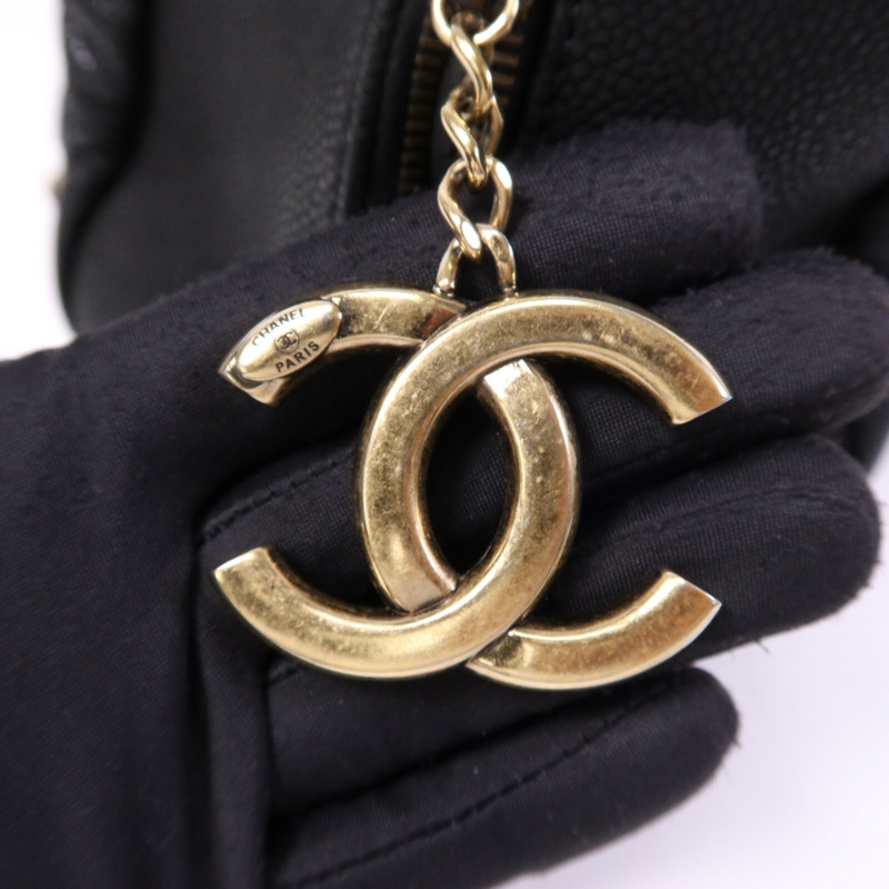 CHANEL 牛皮皮革2 Way Shoulder Bag金扣鏈帶手挽肩背兩用袋-7