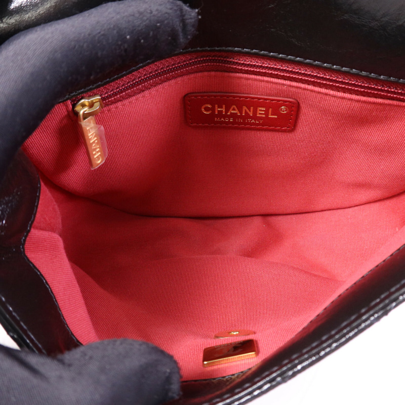 CHANEL 牛皮皮革Chain Shoulder Bag金扣鏈帶肩背袋-4