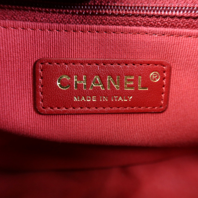 CHANEL 牛皮皮革Chain Shoulder Bag金扣鏈帶肩背袋-5