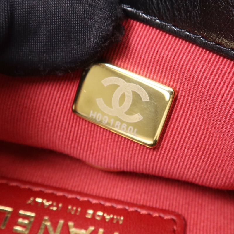 CHANEL 牛皮皮革Chain Shoulder Bag金扣鏈帶肩背袋-7