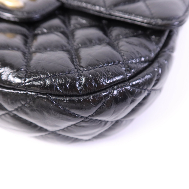 CHANEL 牛皮皮革Chain Shoulder Bag金扣鏈帶肩背袋-10