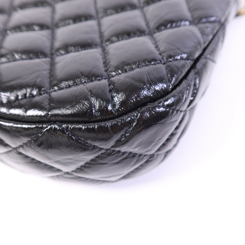 CHANEL 牛皮皮革Chain Shoulder Bag金扣鏈帶肩背袋-12