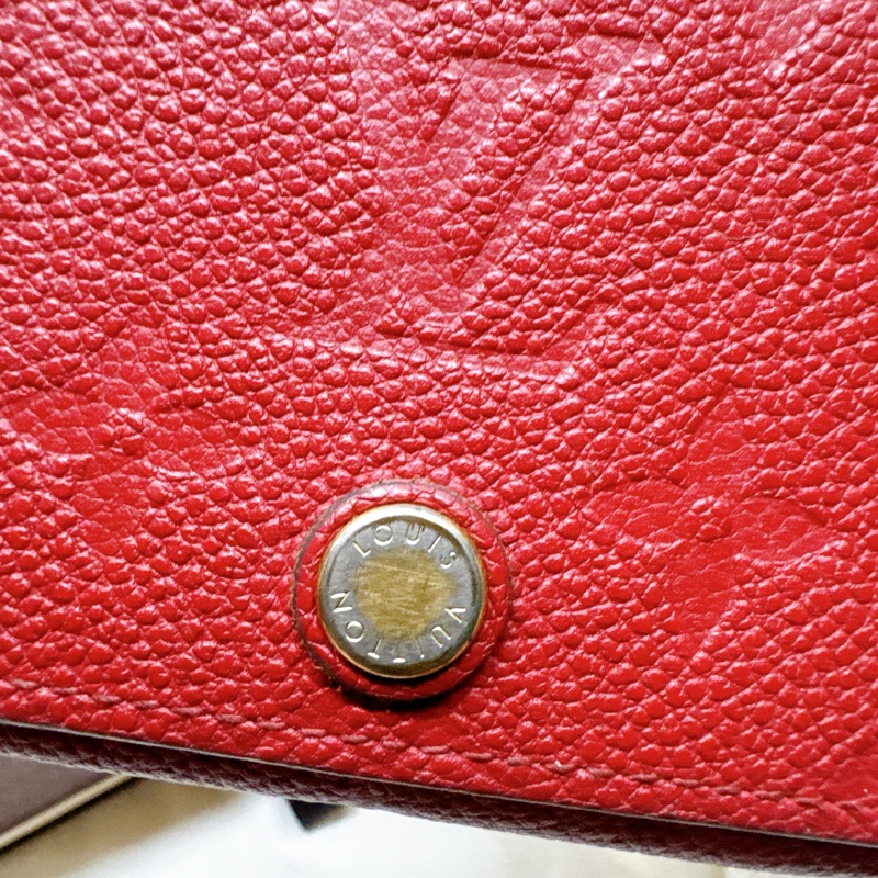 二手正品Louis Vuitton牛皮壓紋卡片零錢包 LV錢包 LV皮夾 LV卡包 LV零錢包 LV短夾-11