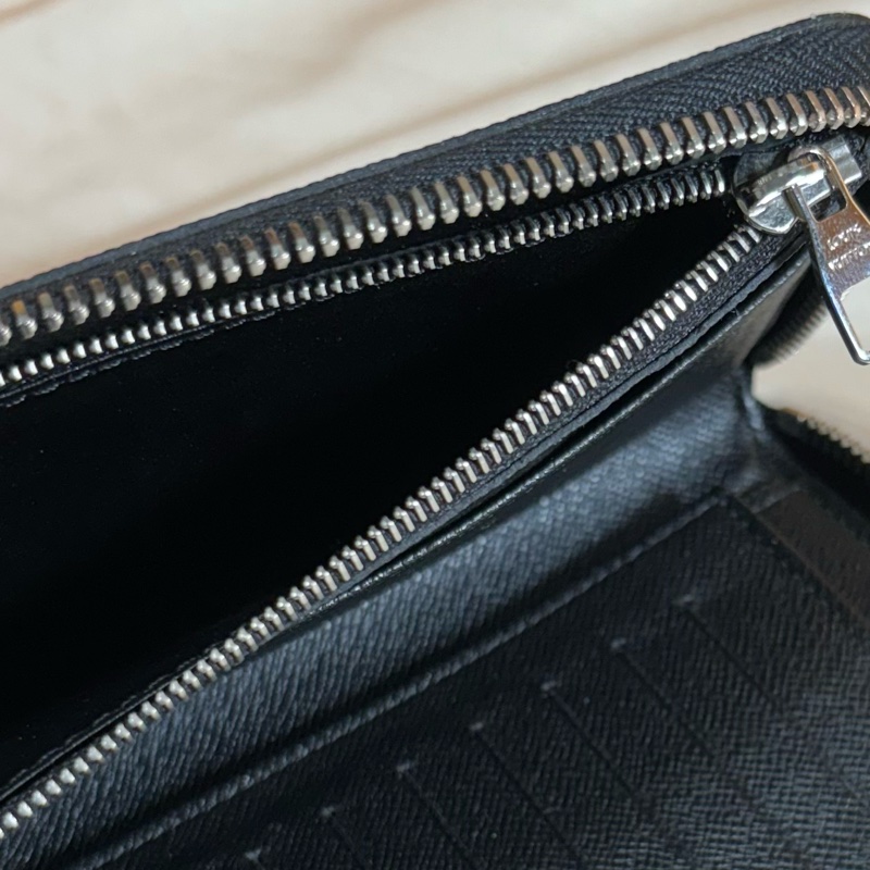 🔥近新美品 LV 路易威登 Louis Vuitton 黑棋盤格拉鏈14卡長夾-4