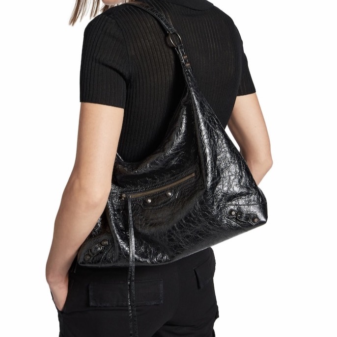 Balenciaga 女士 Le City Hobo 中號單肩包均碼碼中號、37cm*11cm*35cm-3