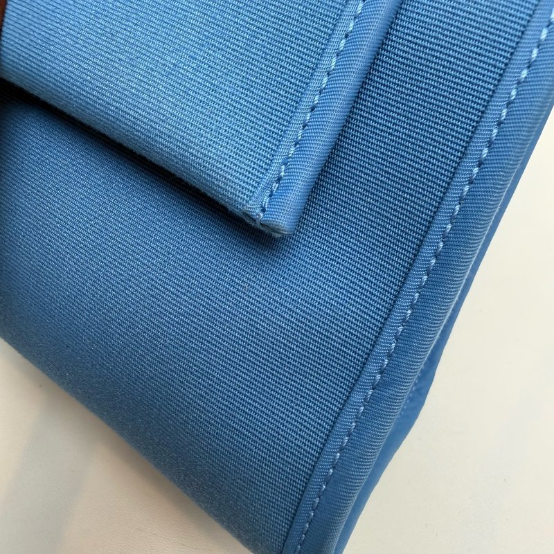 Hermes 爱马仕herbag 31 藍色布拼棕色蓋 T刻 2015年-24