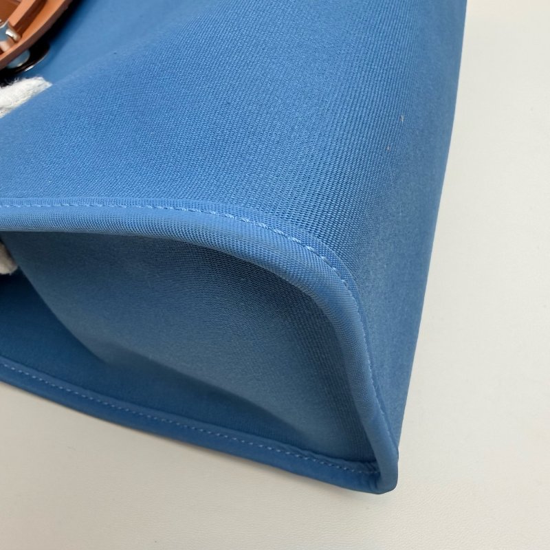 Hermes 爱马仕herbag 31 藍色布拼棕色蓋 T刻 2015年-26