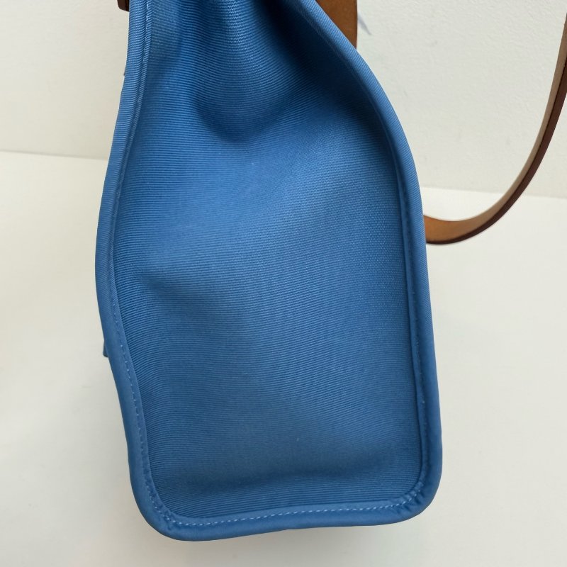 Hermes 爱马仕herbag 31 藍色布拼棕色蓋 T刻 2015年-29