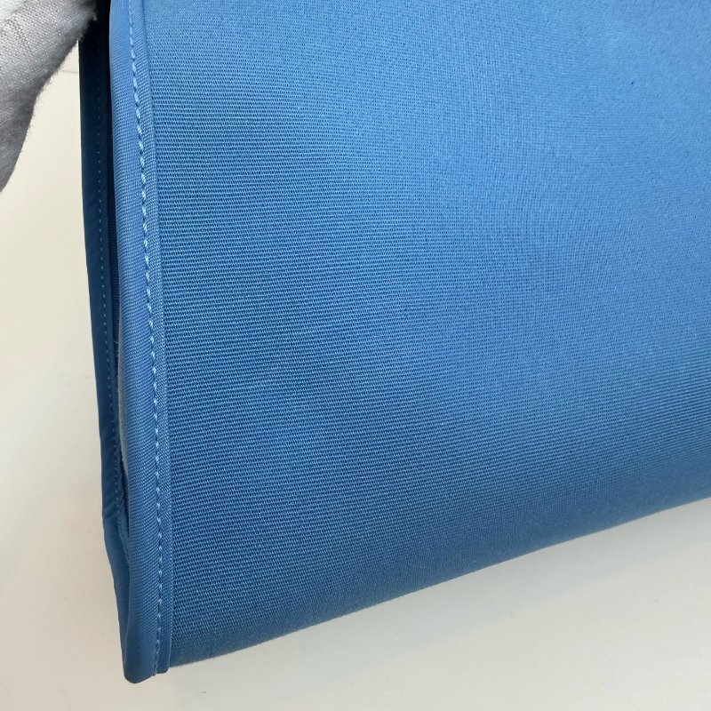 Hermes 爱马仕herbag 31 藍色布拼棕色蓋 T刻 2015年-33
