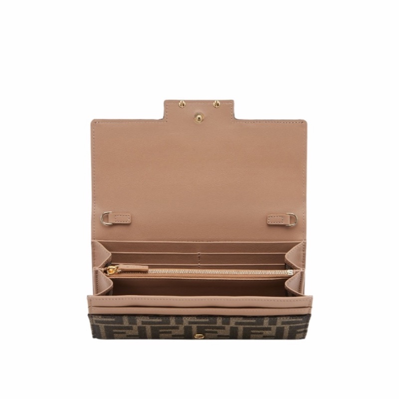 Fendi 女士 Baguette徽標鏈條錢包均碼碼常規、19cm*1cm*9cm-2