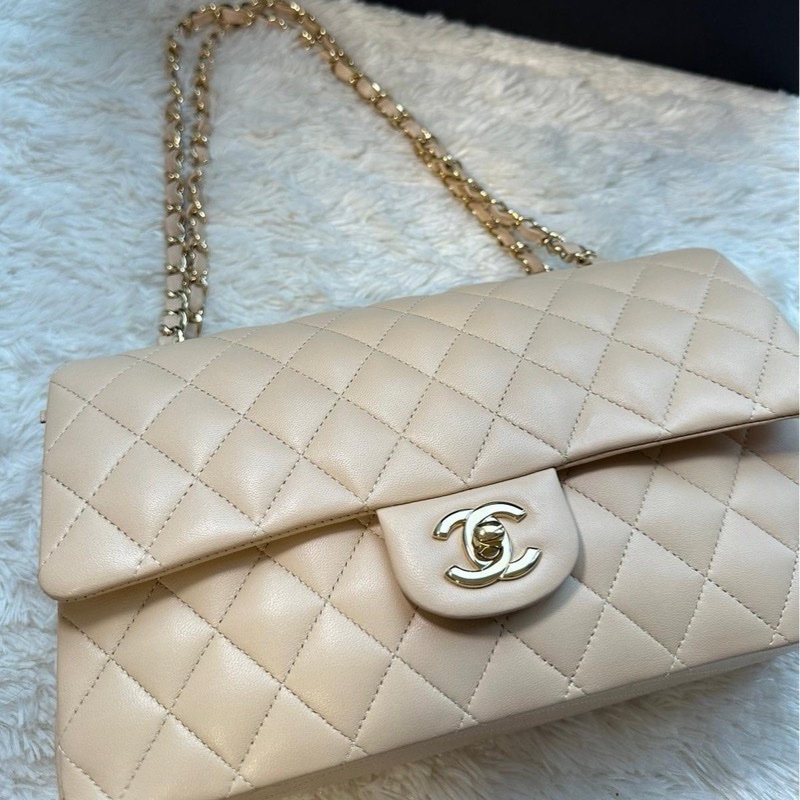 Chanel Classic Flap 25.5cm 奶油色 中號-1