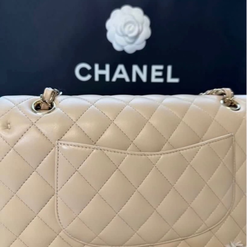 Chanel Classic Flap 25.5cm 奶油色 中號-2