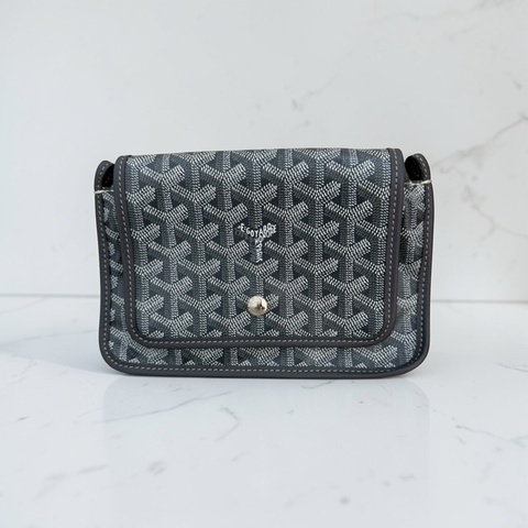 莉亞精品♡ Goyard plumet灰色老花信封包小號 二手