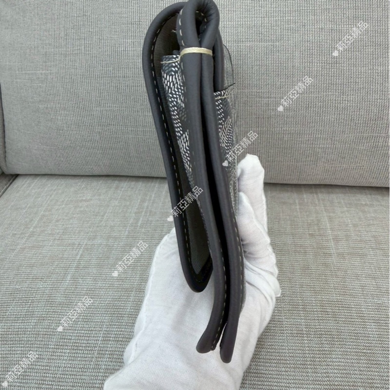 莉亞精品♡ Goyard plumet灰色老花信封包小號 二手-4