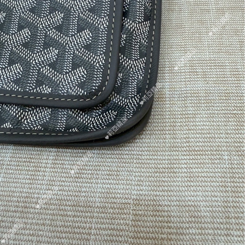 莉亞精品♡ Goyard plumet灰色老花信封包小號 二手-6