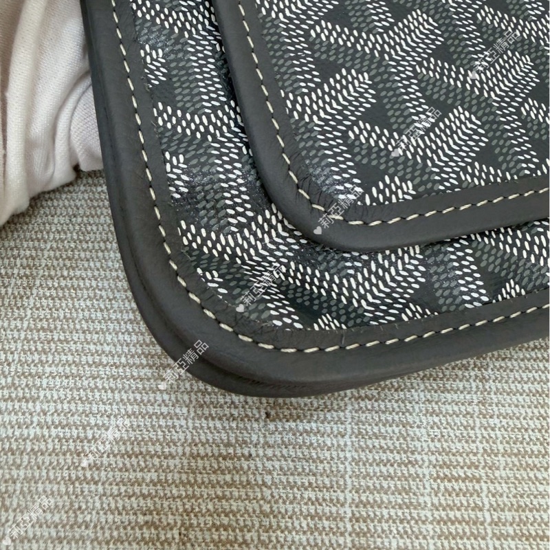 莉亞精品♡ Goyard plumet灰色老花信封包小號 二手-7