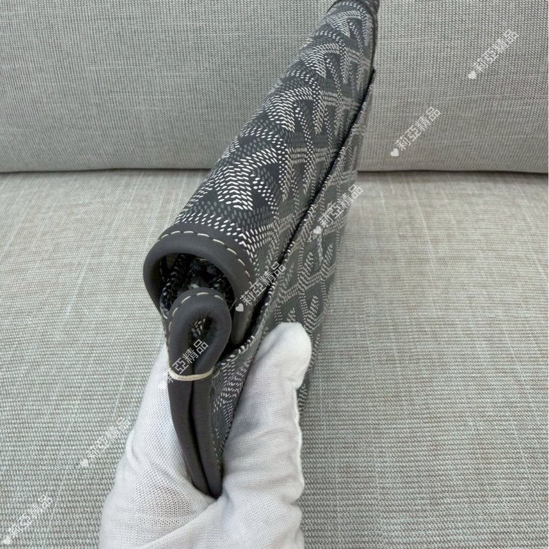 莉亞精品♡ Goyard plumet灰色老花信封包小號 二手-11