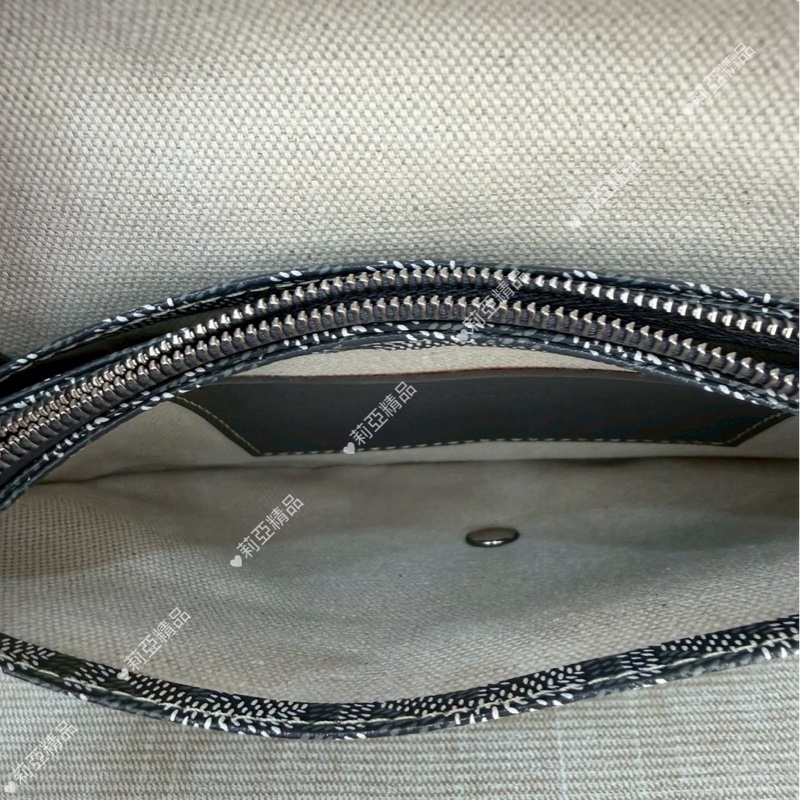 莉亞精品♡ Goyard plumet灰色老花信封包小號 二手-15