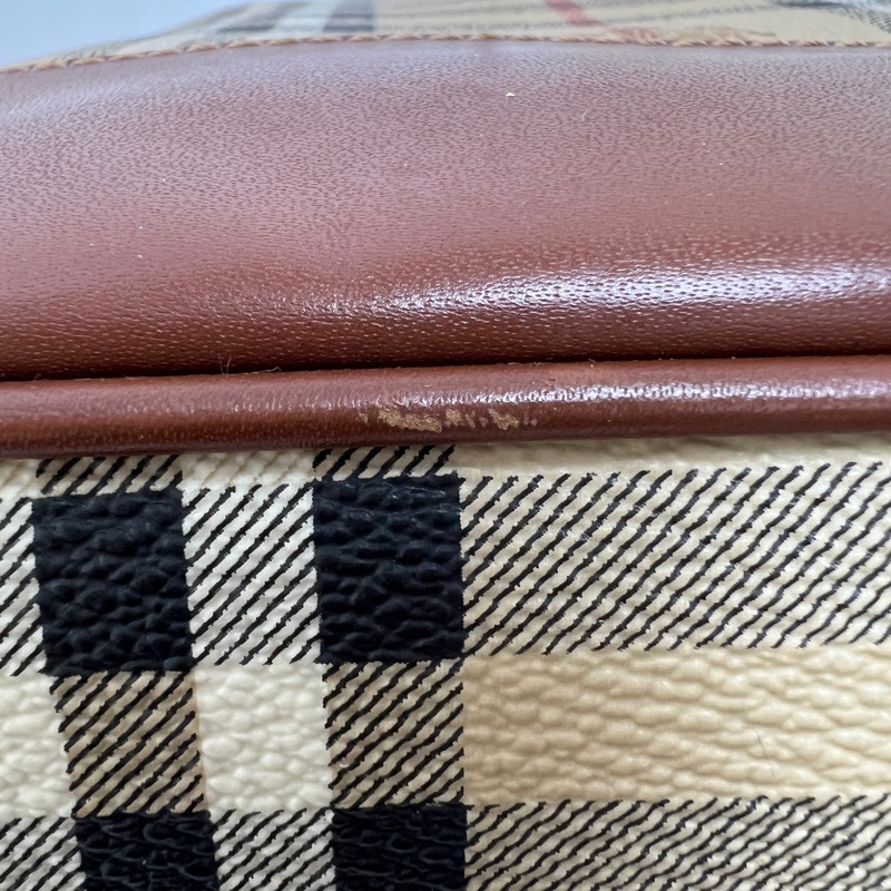Burberry經典戰馬格紋水桶包 vintage  二手 中古-21