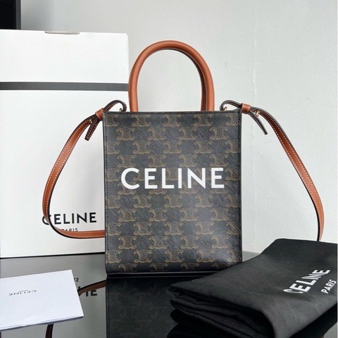 CELINE印花牛皮革迷你型直式CABAS手袋