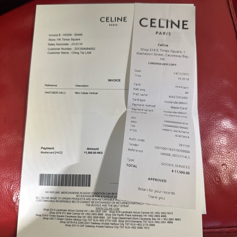 CELINE印花牛皮革迷你型直式CABAS手袋-5