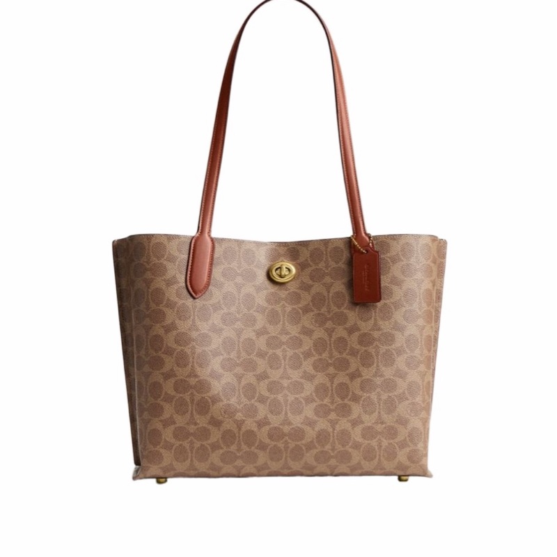 Coach 女士 Willow 標誌性手提包均碼碼34.5cm*14.5cm*27.5cm-0