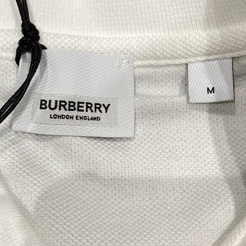 BURBERRY 博柏利 POLO衫 8067583 騎士刺繡 白色-5