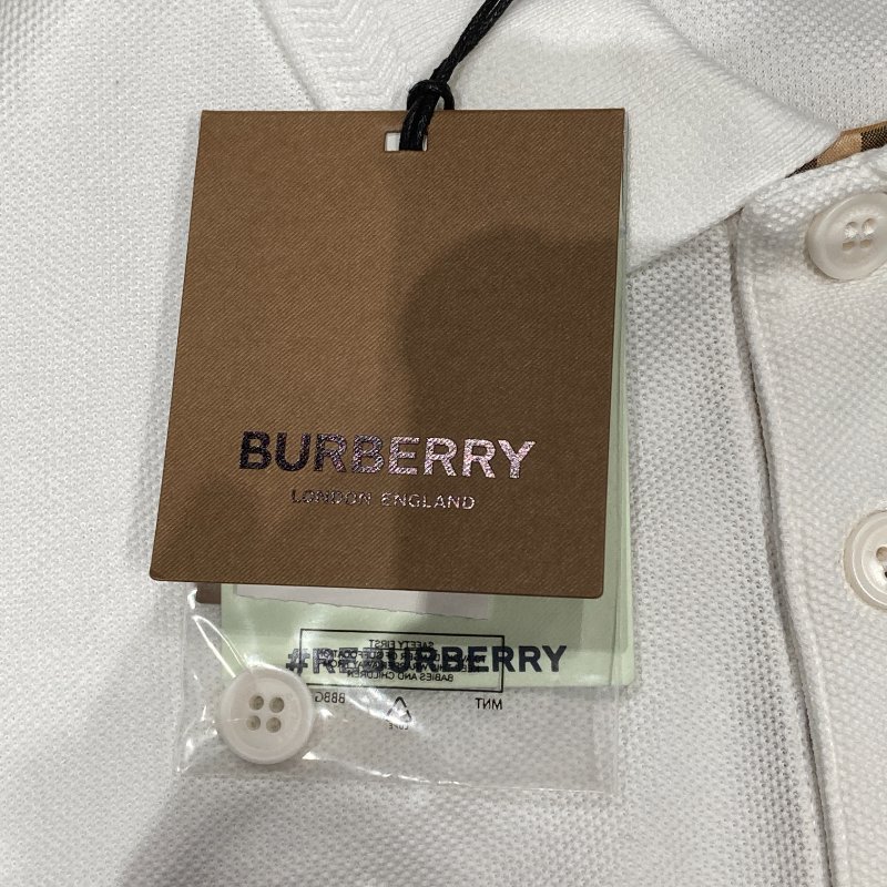BURBERRY 博柏利 POLO衫 8067583 騎士刺繡 白色-6