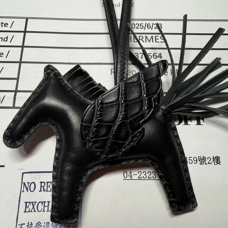 二手愛馬仕鱷魚皮飛馬-2