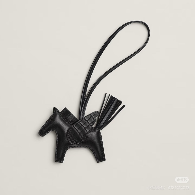 二手愛馬仕鱷魚皮飛馬-5