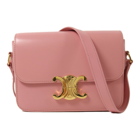 CELINE 牛皮皮革Teen Triomphe金扣肩背袋