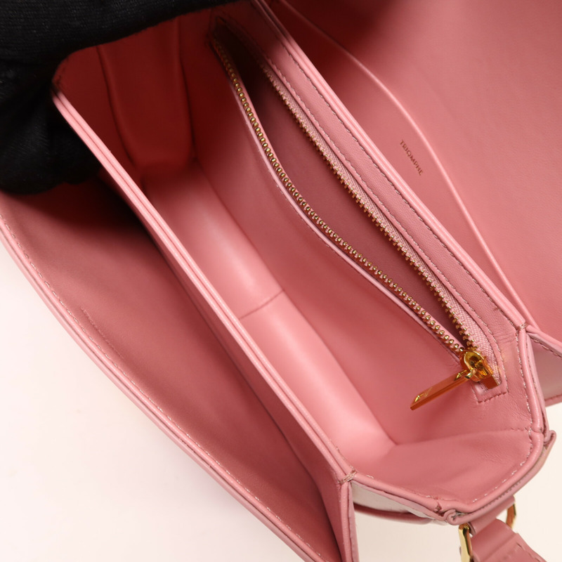 CELINE 牛皮皮革Teen Triomphe金扣肩背袋-4