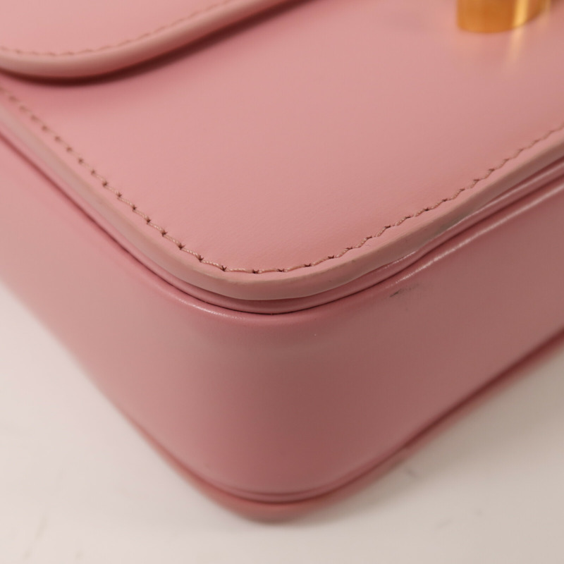 CELINE 牛皮皮革Teen Triomphe金扣肩背袋-12