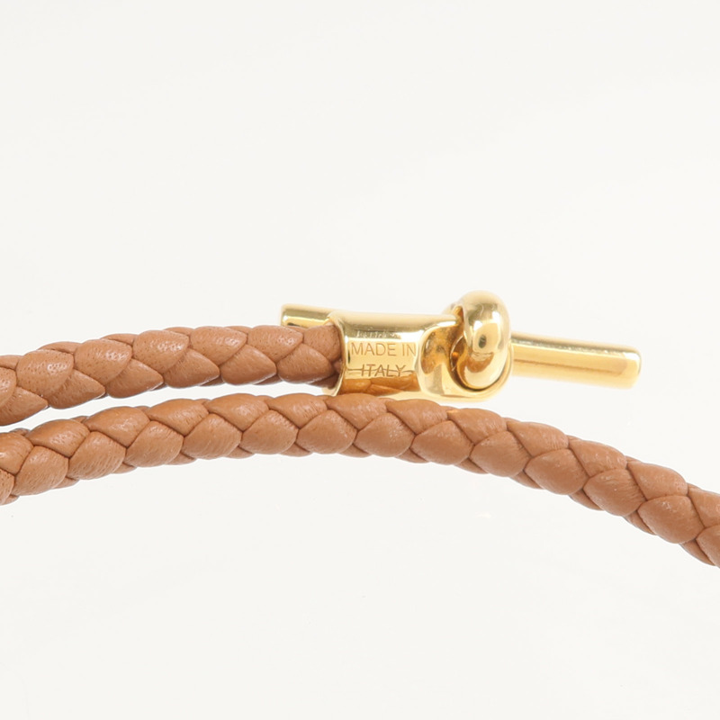 HERMES Swift皮革Double Tour金扣手鏈Gold-7