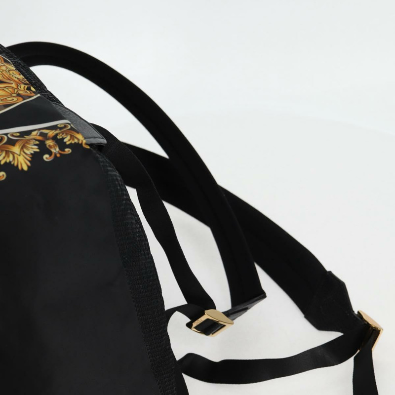【日本直送】FENDI Zucca帆布 FENDACE Versace聯名款雙肩包 黑色 正品 BA2349SAM-14