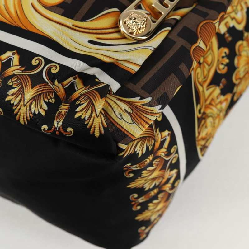 【日本直送】FENDI Zucca帆布 FENDACE Versace聯名款雙肩包 黑色 正品 BA2349SAM-16
