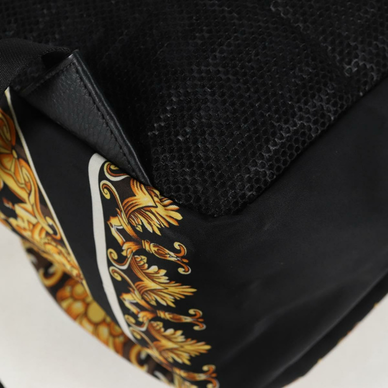 【日本直送】FENDI Zucca帆布 FENDACE Versace聯名款雙肩包 黑色 正品 BA2349SAM-17