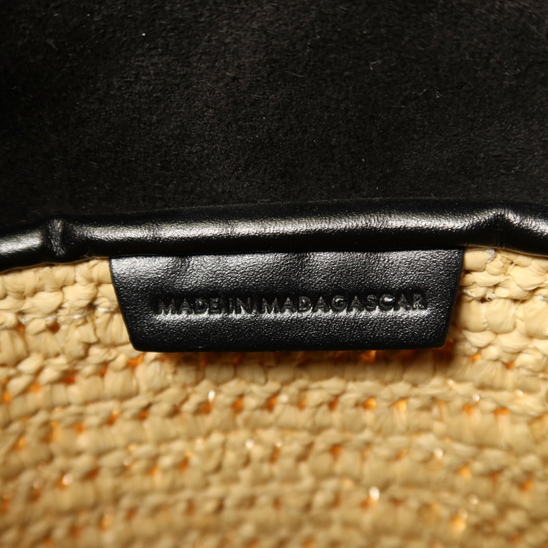 CELINE 牛皮皮革/Raffia Basket Bag金扣手挽肩背兩用袋-6