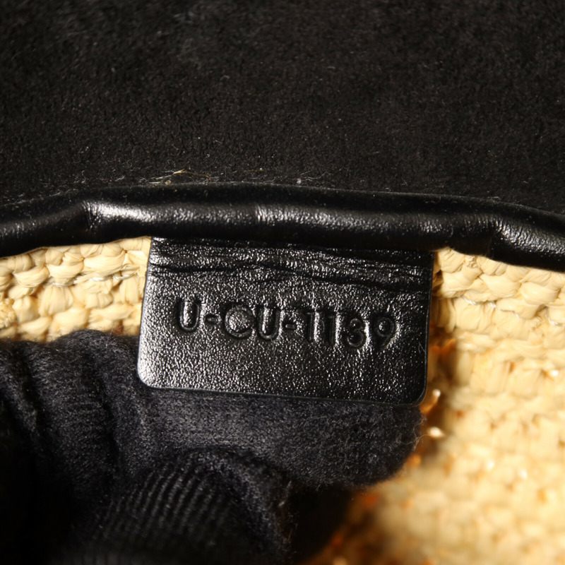 CELINE 牛皮皮革/Raffia Basket Bag金扣手挽肩背兩用袋-7