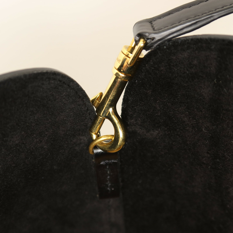 CELINE 牛皮皮革/Raffia Basket Bag金扣手挽肩背兩用袋-10