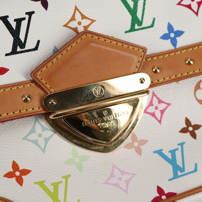 【日本直送】路易威登 Monogram Multicolor Rita 兩用白色手提包 M40125 LV 正品 BA2497V-17