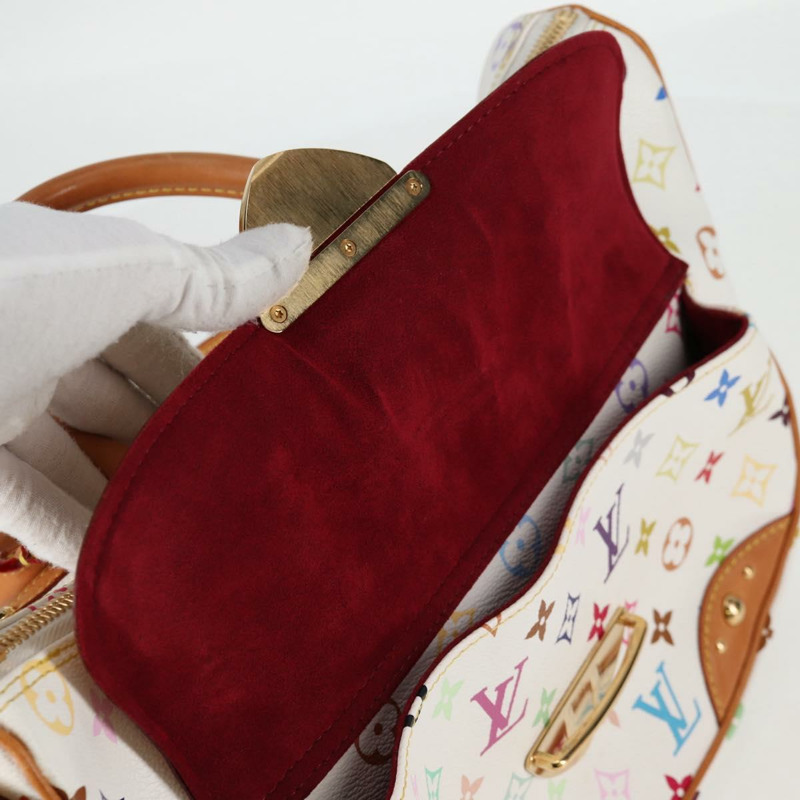 【日本直送】路易威登 Monogram Multicolor Rita 兩用白色手提包 M40125 LV 正品 BA2497V-18