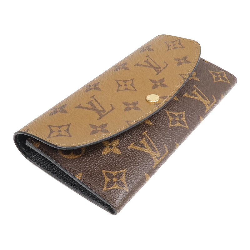 LOUIS VUITTON Monogram Reverse Emilie金扣長錢包-3