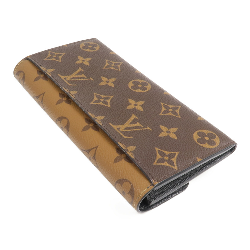 LOUIS VUITTON Monogram Reverse Emilie金扣長錢包-4