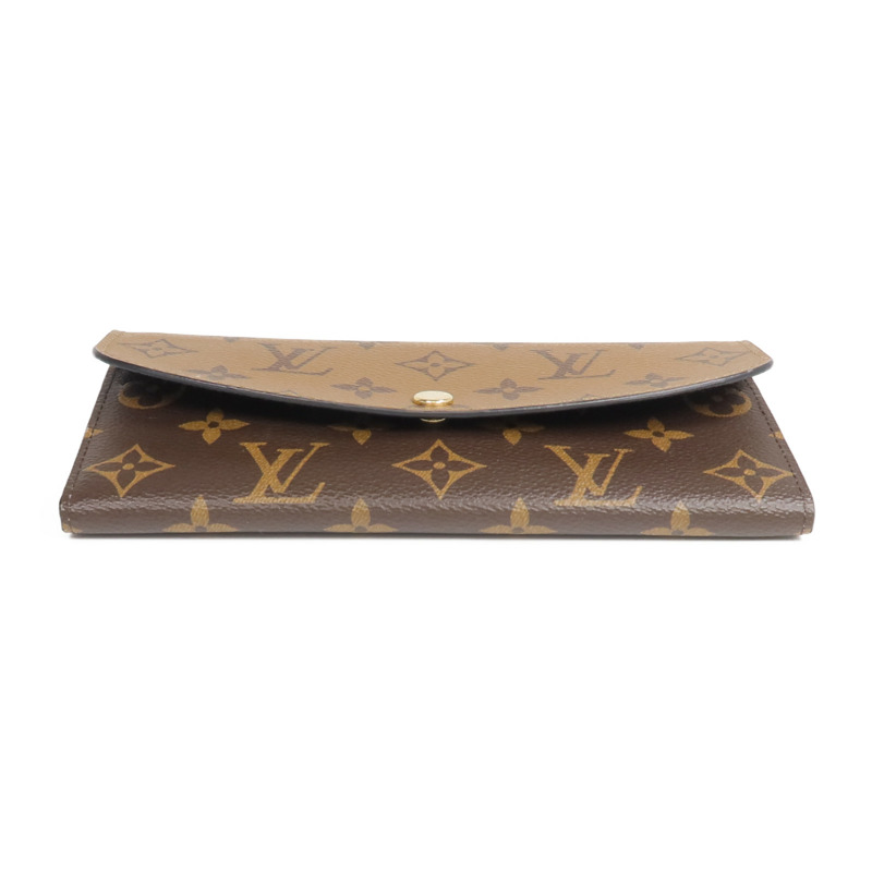 LOUIS VUITTON Monogram Reverse Emilie金扣長錢包-5
